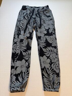 NSF Sayde Gray Floral French Terry Sweatpants